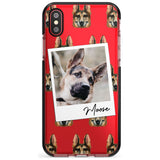 German Shepherd - Custom Dog Photo Pink Fade Impact Phone Case for iPhone X XS Max XR