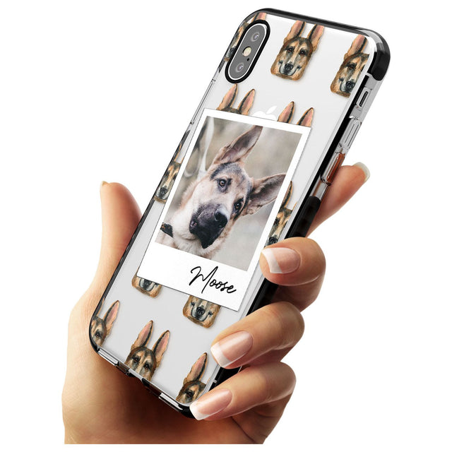 German Shepherd - Custom Dog Photo Pink Fade Impact Phone Case for iPhone X XS Max XR