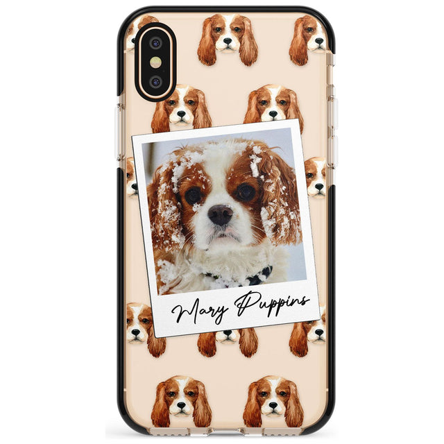 Cavalier King Charles - Custom Dog Photo Pink Fade Impact Phone Case for iPhone X XS Max XR