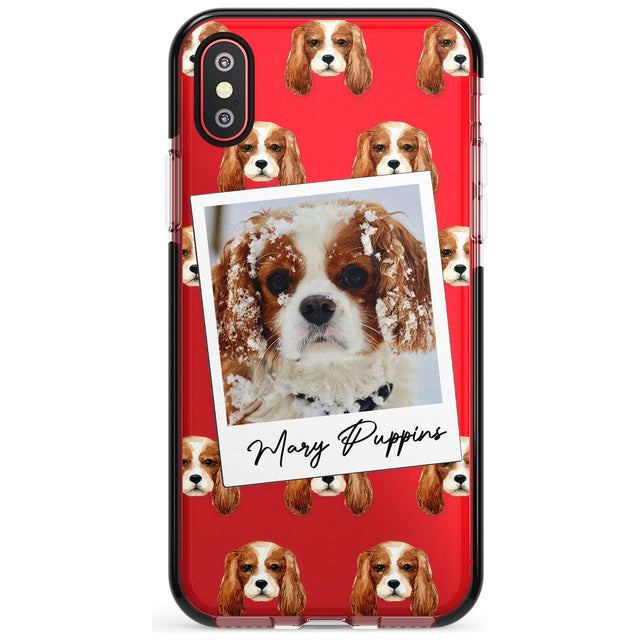 Cavalier King Charles - Custom Dog Photo Pink Fade Impact Phone Case for iPhone X XS Max XR