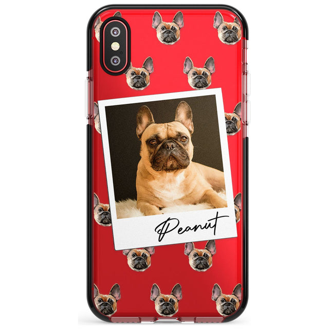 French Bulldog, Tan - Custom Dog Photo Pink Fade Impact Phone Case for iPhone X XS Max XR