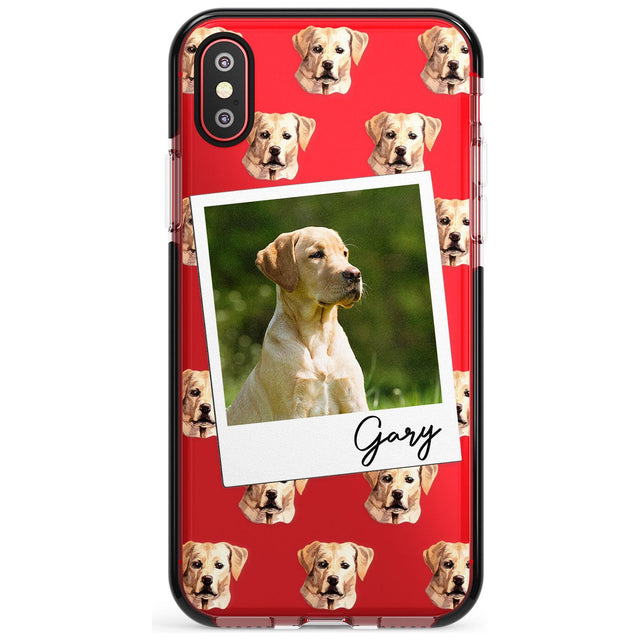 Labrador, Tan - Custom Dog Photo Pink Fade Impact Phone Case for iPhone X XS Max XR