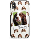 Springer Spaniel - Custom Dog Photo Pink Fade Impact Phone Case for iPhone X XS Max XR