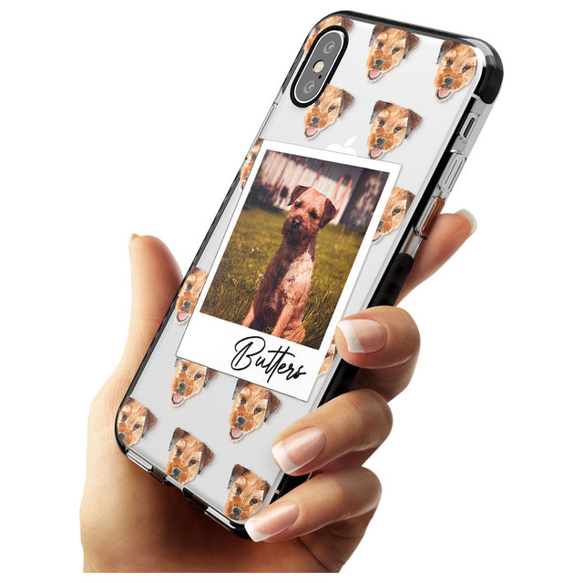 Border Terrier - Custom Dog Photo Pink Fade Impact Phone Case for iPhone X XS Max XR