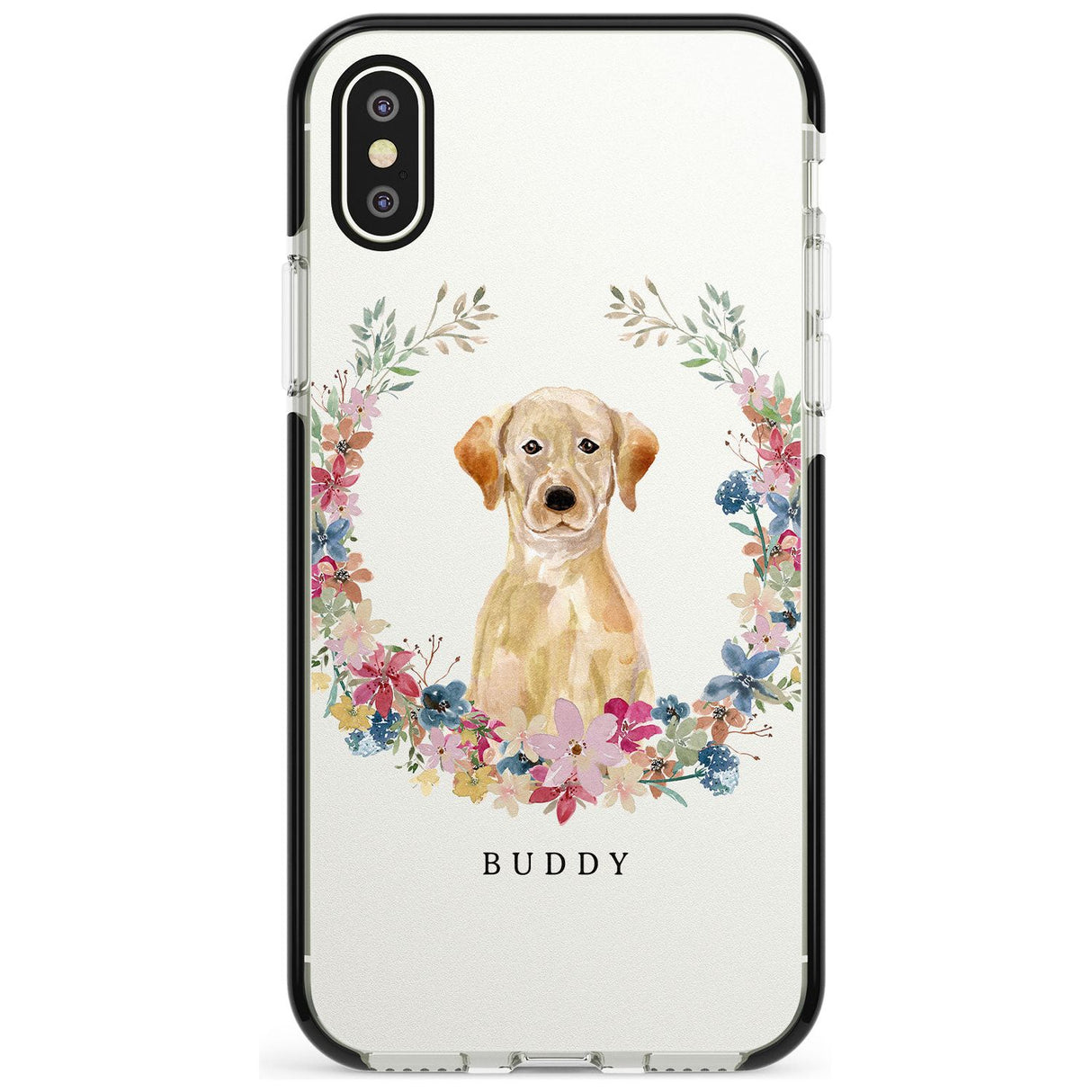 Yellow Labrador Retriever Dog Portrait Black Impact Phone Case for iPhone X XS Max XR