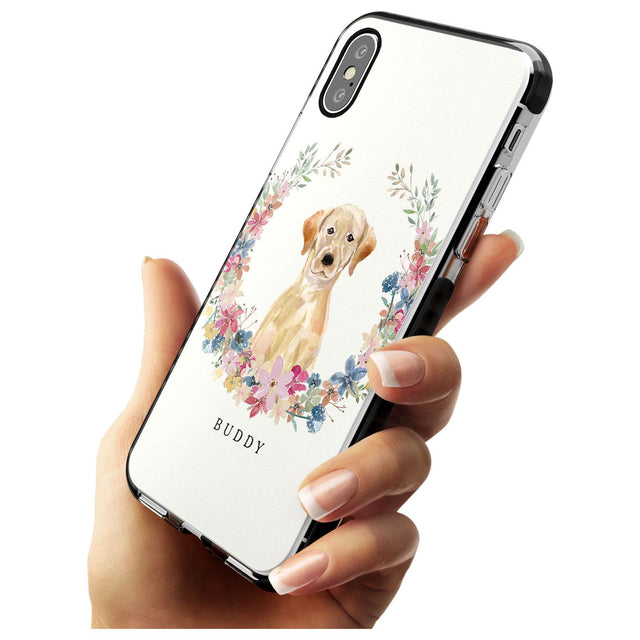 Yellow Labrador Retriever Dog Portrait Black Impact Phone Case for iPhone X XS Max XR