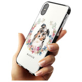 Australian Shepherd Watercolour Dog Portrait Black Impact Phone Case for iPhone X XS Max XR