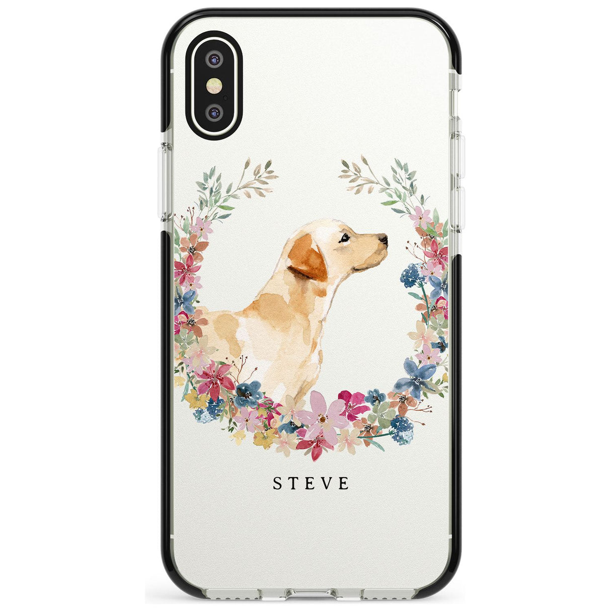 Yellow Labrador - Watercolour Dog Portrait Black Impact Phone Case for iPhone X XS Max XR