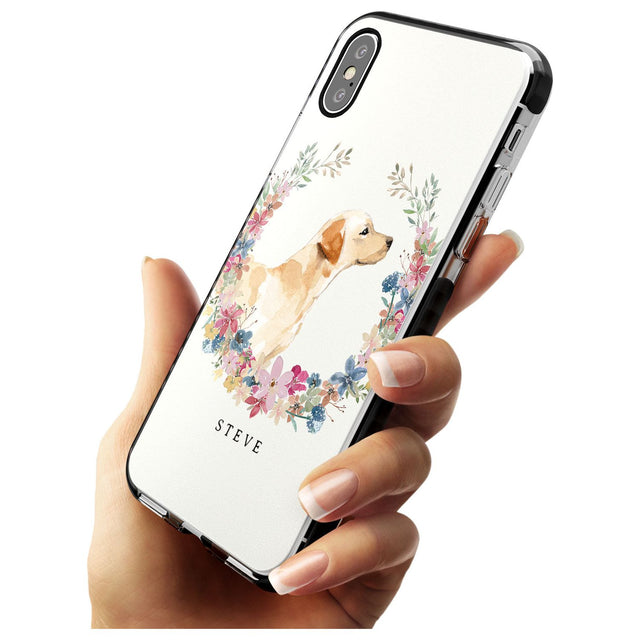 Yellow Labrador - Watercolour Dog Portrait Black Impact Phone Case for iPhone X XS Max XR