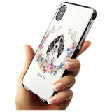 Black Cocker Spaniel - Watercolour Dog Portrait Black Impact Phone Case for iPhone X XS Max XR