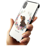 Black & Tan Dachshund - Watercolour Dog Portrait Black Impact Phone Case for iPhone X XS Max XR