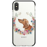 Tan Dachshund - Watercolour Dog Portrait Black Impact Phone Case for iPhone X XS Max XR