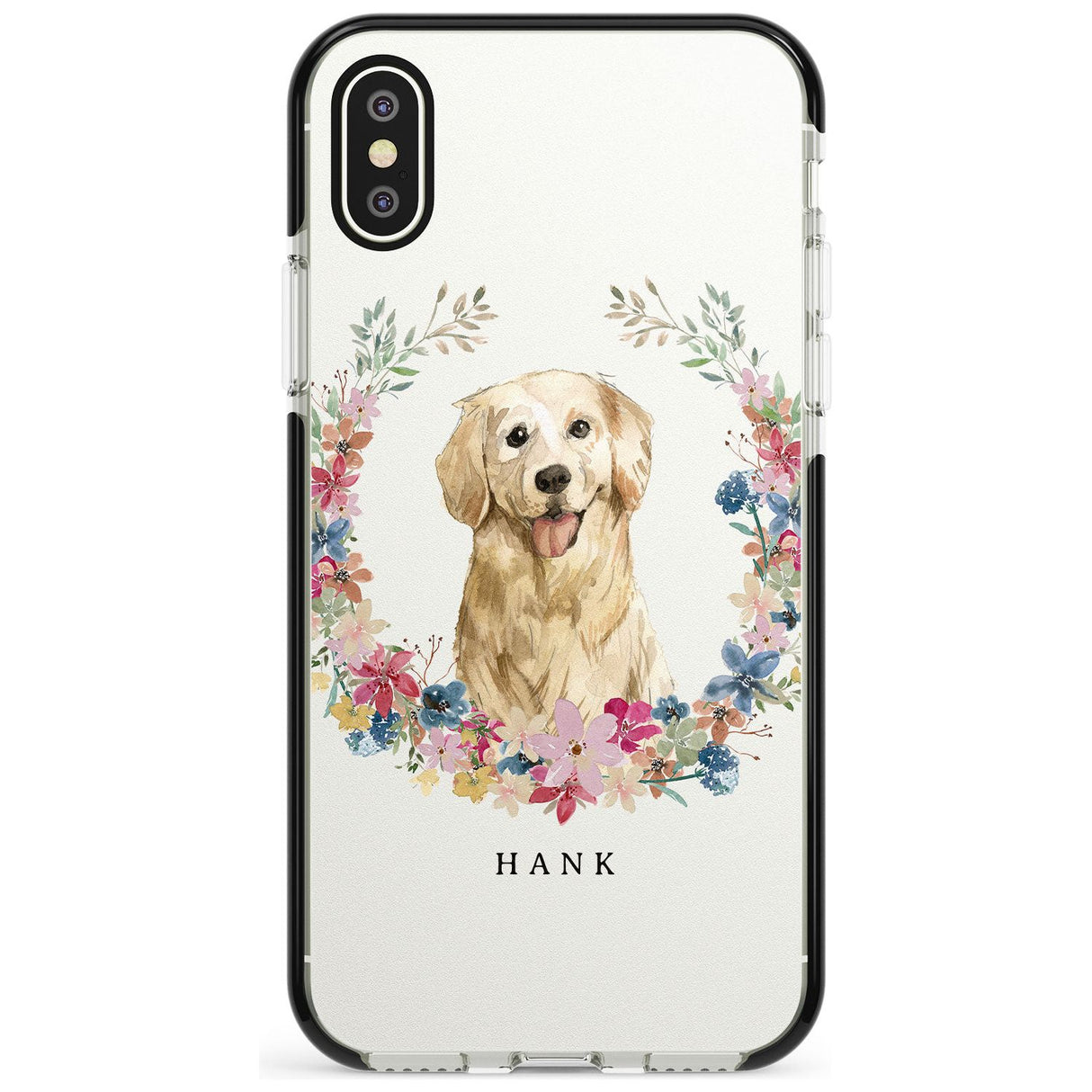 Golden Retriever - Watercolour Dog Portrait Black Impact Phone Case for iPhone X XS Max XR