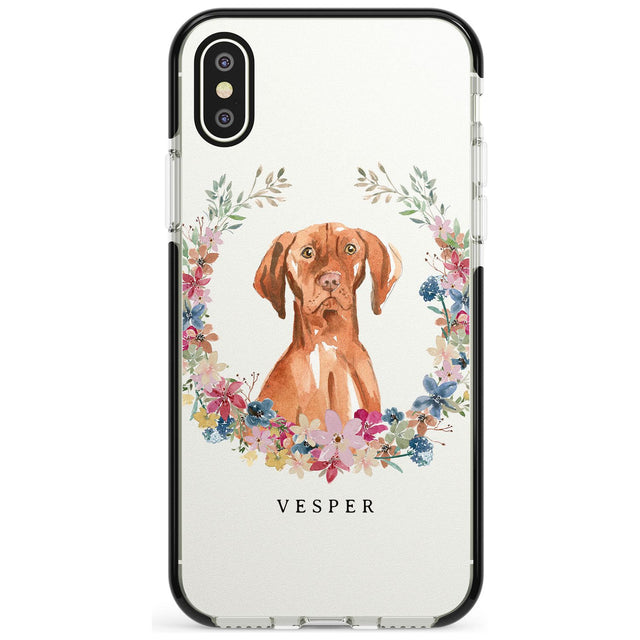 Hungarian Vizsla - Watercolour Dog Portrait Black Impact Phone Case for iPhone X XS Max XR