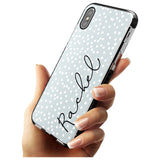 Vertical Cursive & Dots iPhone Case   Custom Phone Case - Case Warehouse