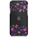 Custom Violet Flowers Pink Fade Impact Phone Case for iPhone X XS Max XR