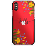 Custom Ferns & Flowers Pink Fade Impact Phone Case for iPhone X XS Max XR