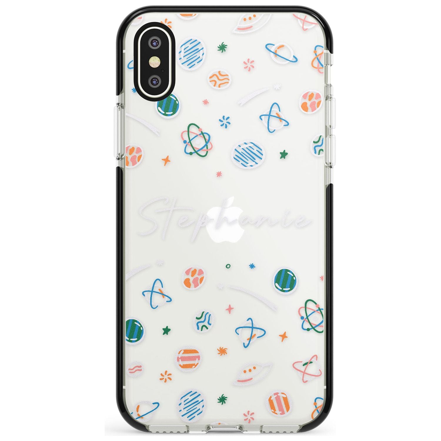 Customisable Space Pattern (Clear) Pink Fade Impact Phone Case for iPhone X XS Max XR