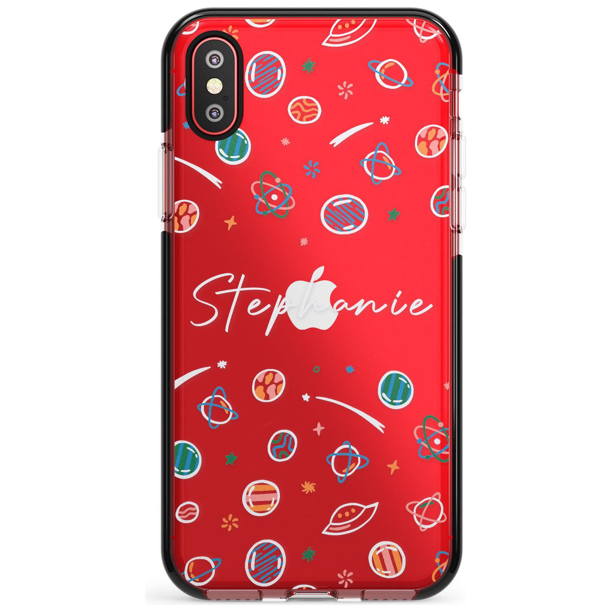 Customisable Space Pattern (Clear) Pink Fade Impact Phone Case for iPhone X XS Max XR