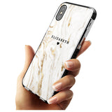 White & Gold Swirl Marble iPhone Case   Custom Phone Case - Case Warehouse