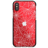 Personalised Spider Web Pattern Black Impact Phone Case for iPhone X XS Max XR