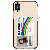 Personalised Hawaii Driving License Black Impact Phone Case for iPhone X XS Max XR