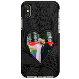 Personalised Henna Heart Photo Case Black Impact Phone Case for iPhone X XS Max XR