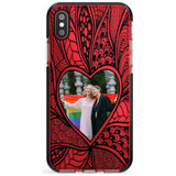 Personalised Henna Heart Photo Case Black Impact Phone Case for iPhone X XS Max XR