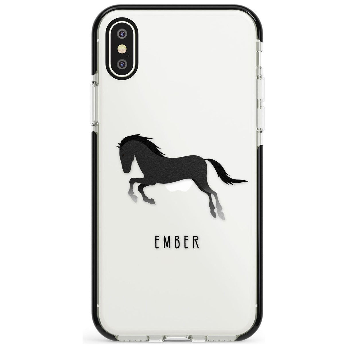 Personalised Black Horse Black Impact Phone Case for iPhone X XS Max XR