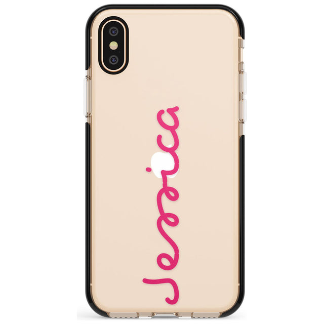 Personalised Summer Name Black Impact Phone Case for iPhone X XS Max XR