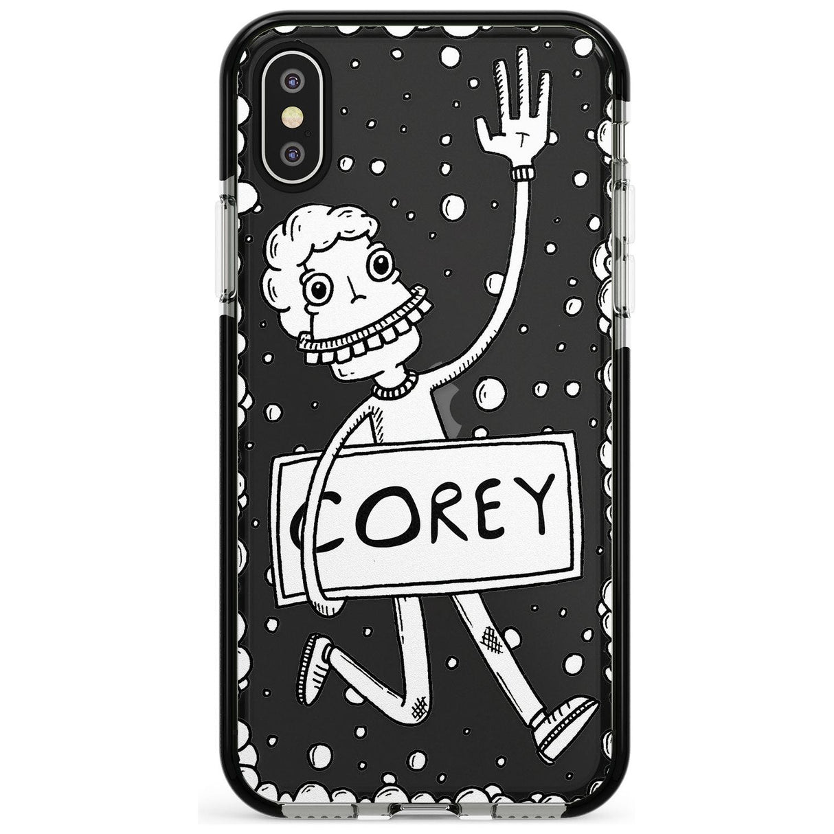 Personalised Custom Banner Boy Black Impact Phone Case for iPhone X XS Max XR