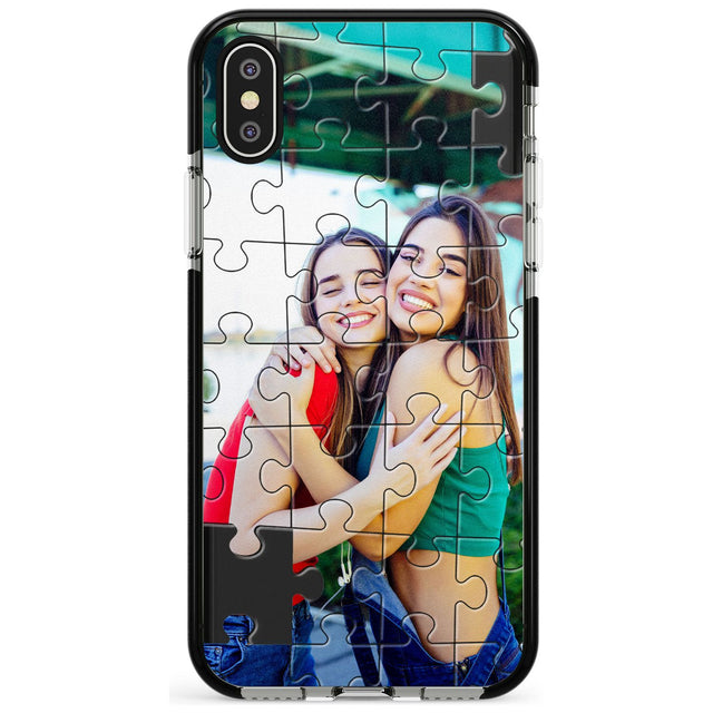 Personalised Jigsaw Puzzle Photo Black Impact Phone Case for iPhone X XS Max XR