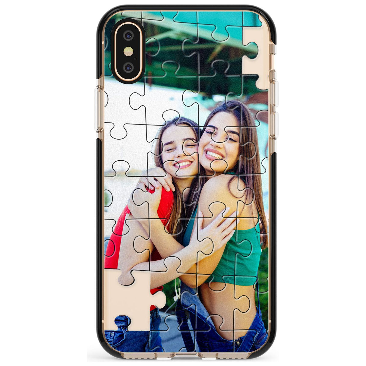 Personalised Jigsaw Puzzle Photo Black Impact Phone Case for iPhone X XS Max XR