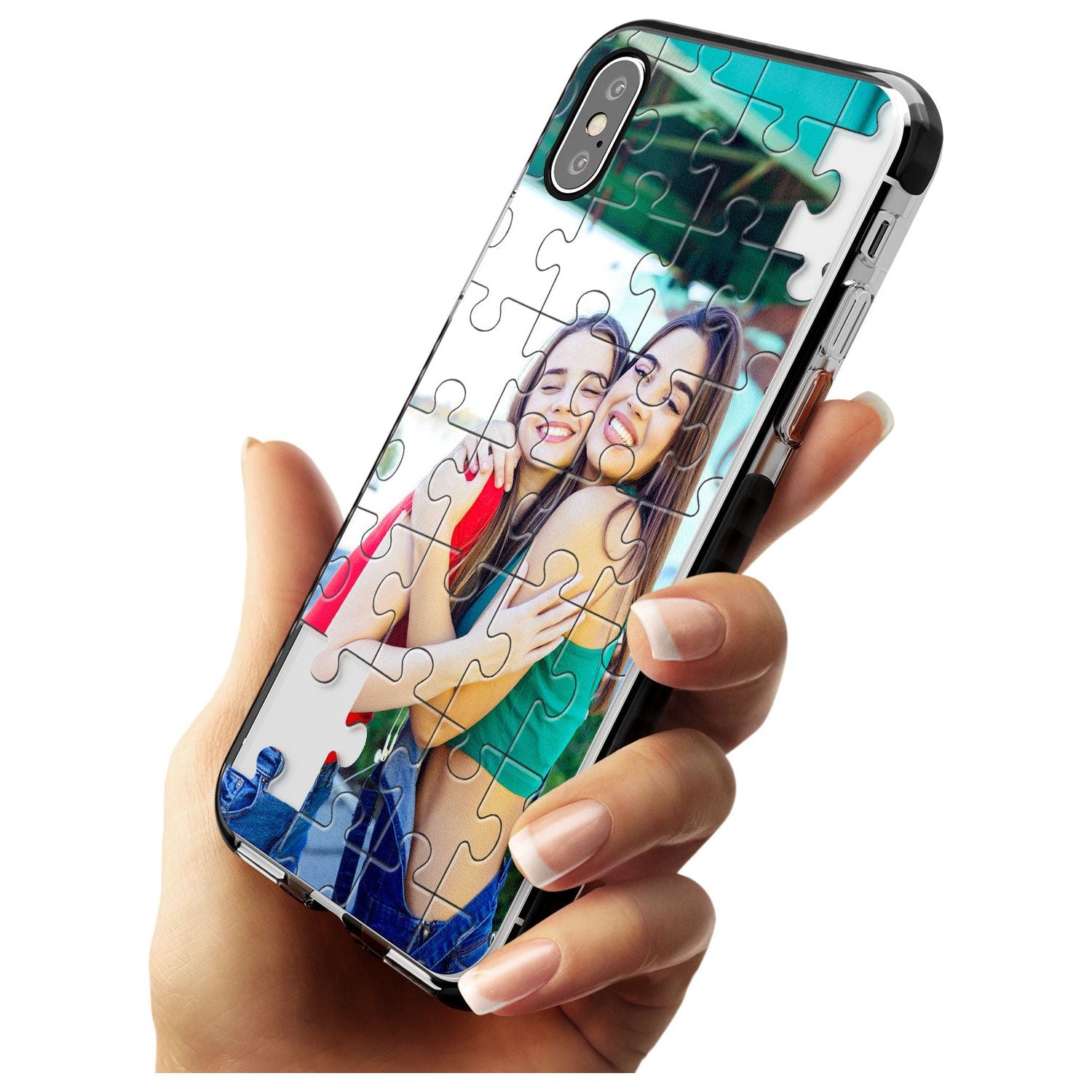 Personalised Jigsaw Puzzle Photo Black Impact Phone Case for iPhone X XS Max XR