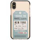Custom Vintage USA Luggage Tag Pink Fade Impact Phone Case for iPhone X XS Max XR