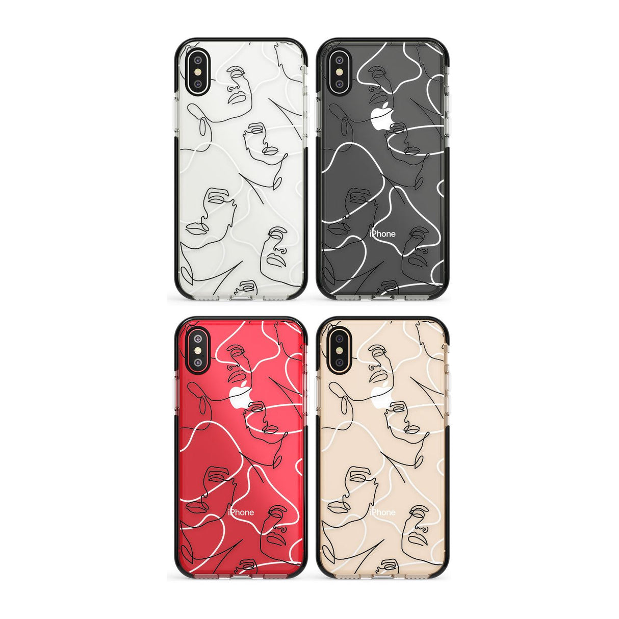 Personalised Abstract Faces Phone Case for iPhone X XS Max XR