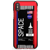 Personalised NASA Boarding Pass (Dark) Black Impact Phone Case for iPhone X XS Max XR