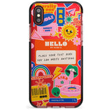 Custom Nostalgia Sticker Mix #2 Pink Fade Impact Phone Case for iPhone X XS Max XR