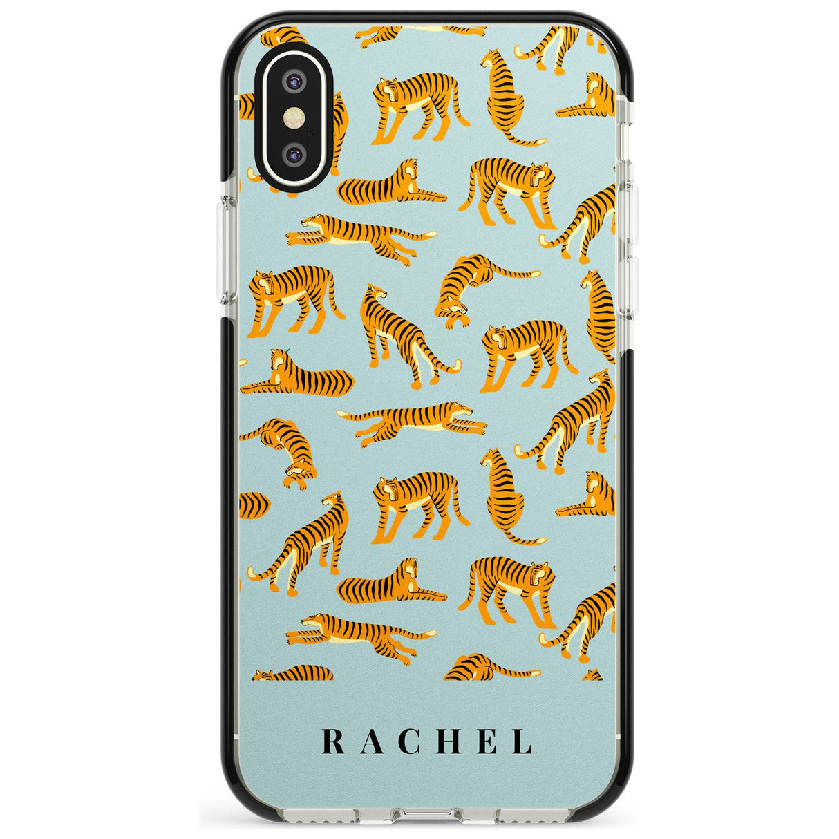 Personalised Tiger Pattern: Turquoise Pink Fade Impact Phone Case for iPhone X XS Max XR