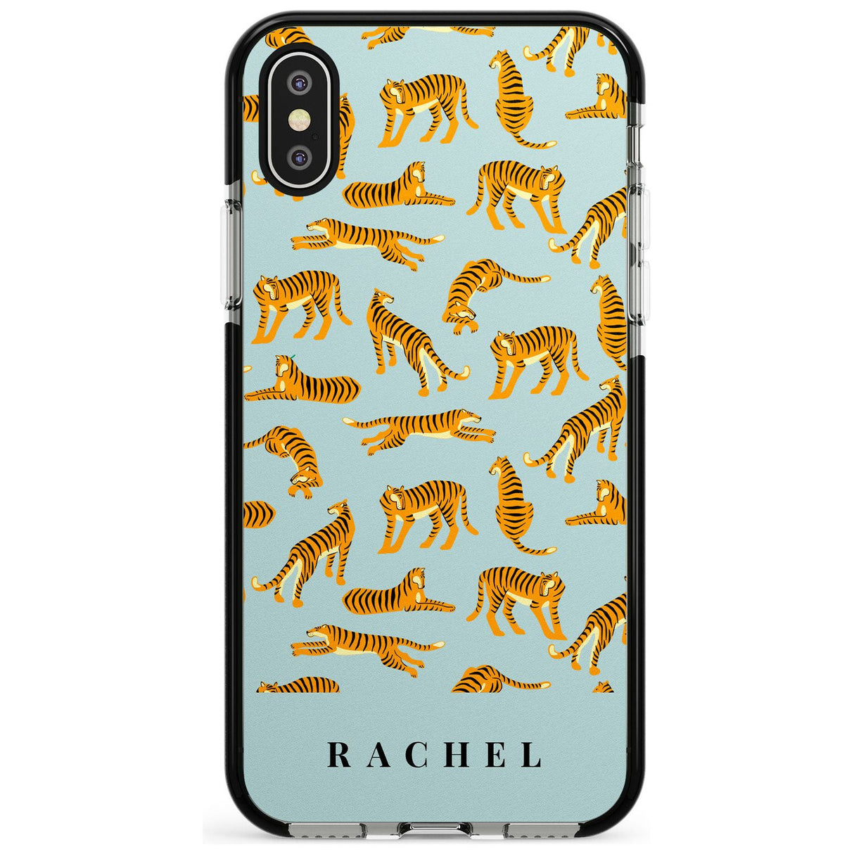 Personalised Tiger Pattern: Turquoise Pink Fade Impact Phone Case for iPhone X XS Max XR