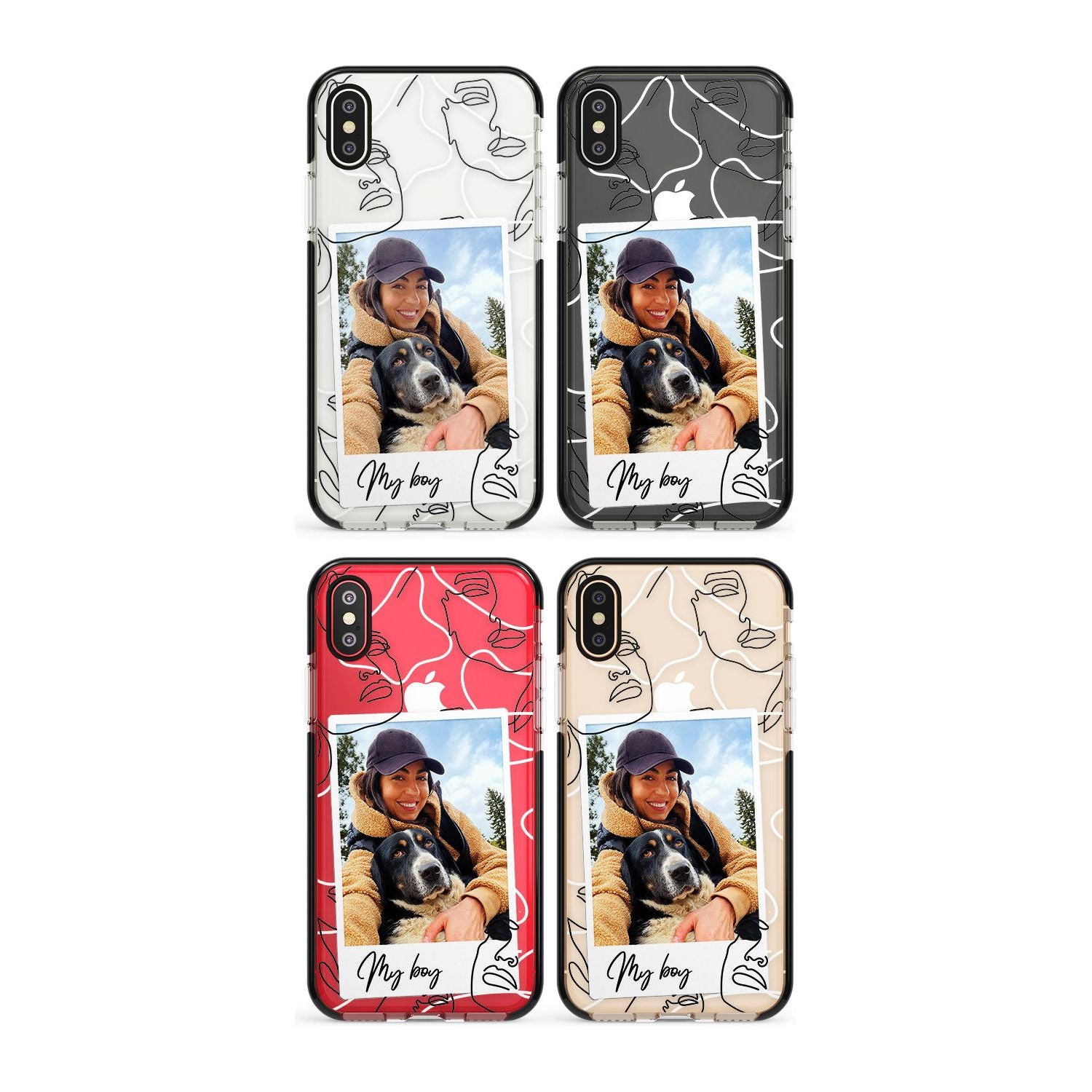 Personalised Snake Instant Photo Phone Case for iPhone X XS Max XR