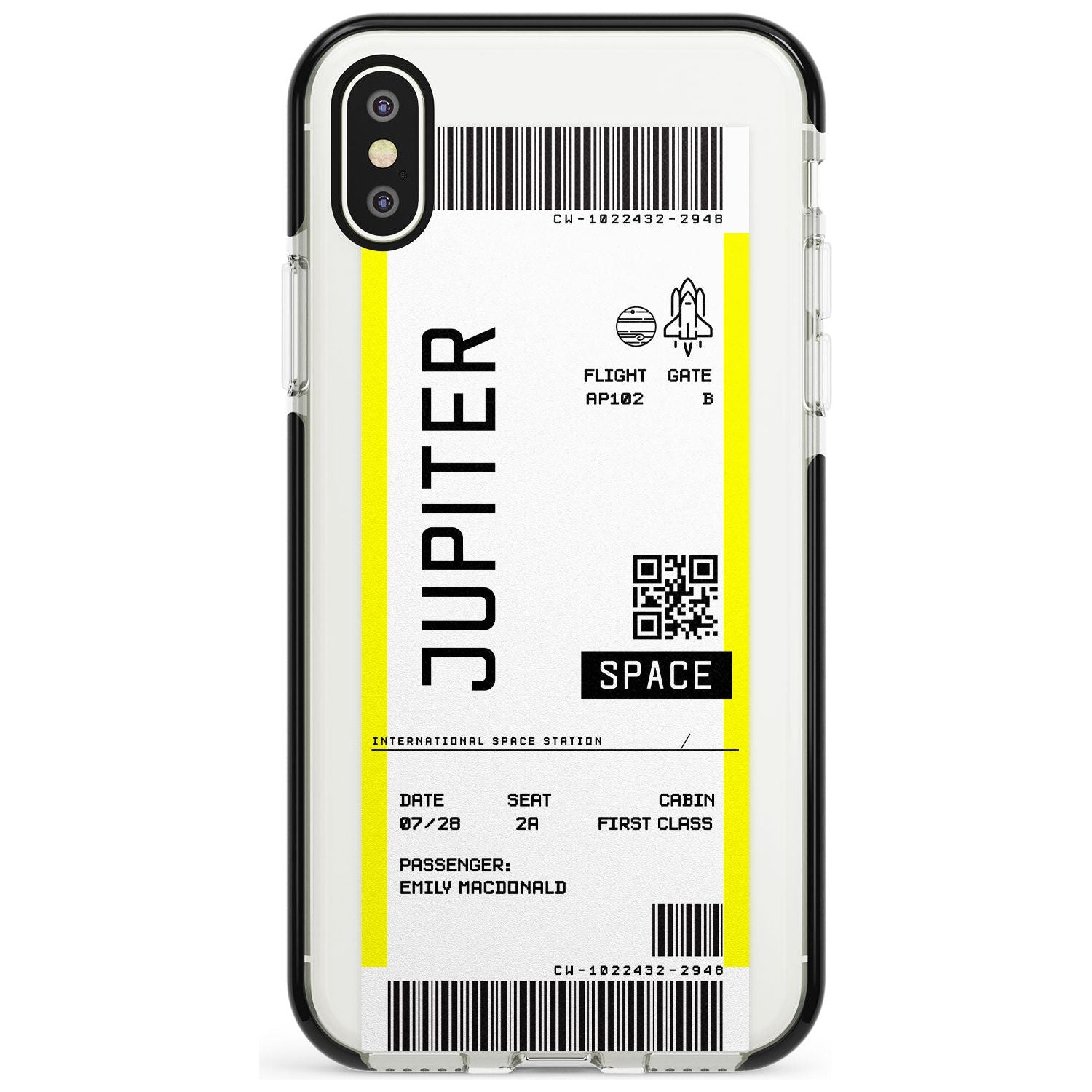 Jupiter Travel Ticket iPhone Case  Black Impact Custom Phone Case - Case Warehouse