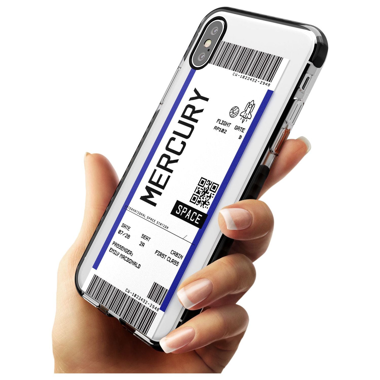 Mercury Custom Space Travel Ticket iPhone Case   Custom Phone Case - Case Warehouse