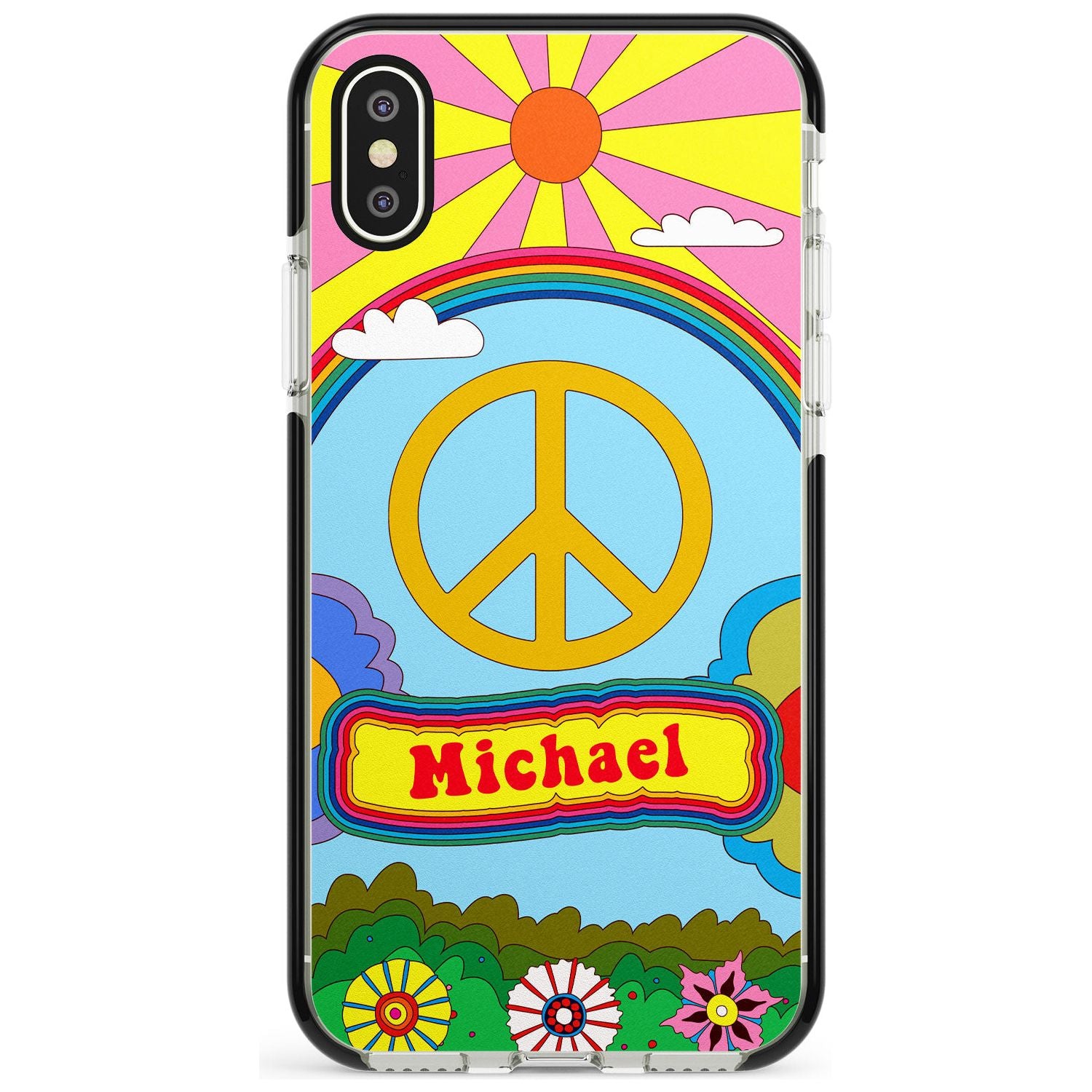 Custom Happy Days Pink Fade Impact Phone Case for iPhone X XS Max XR