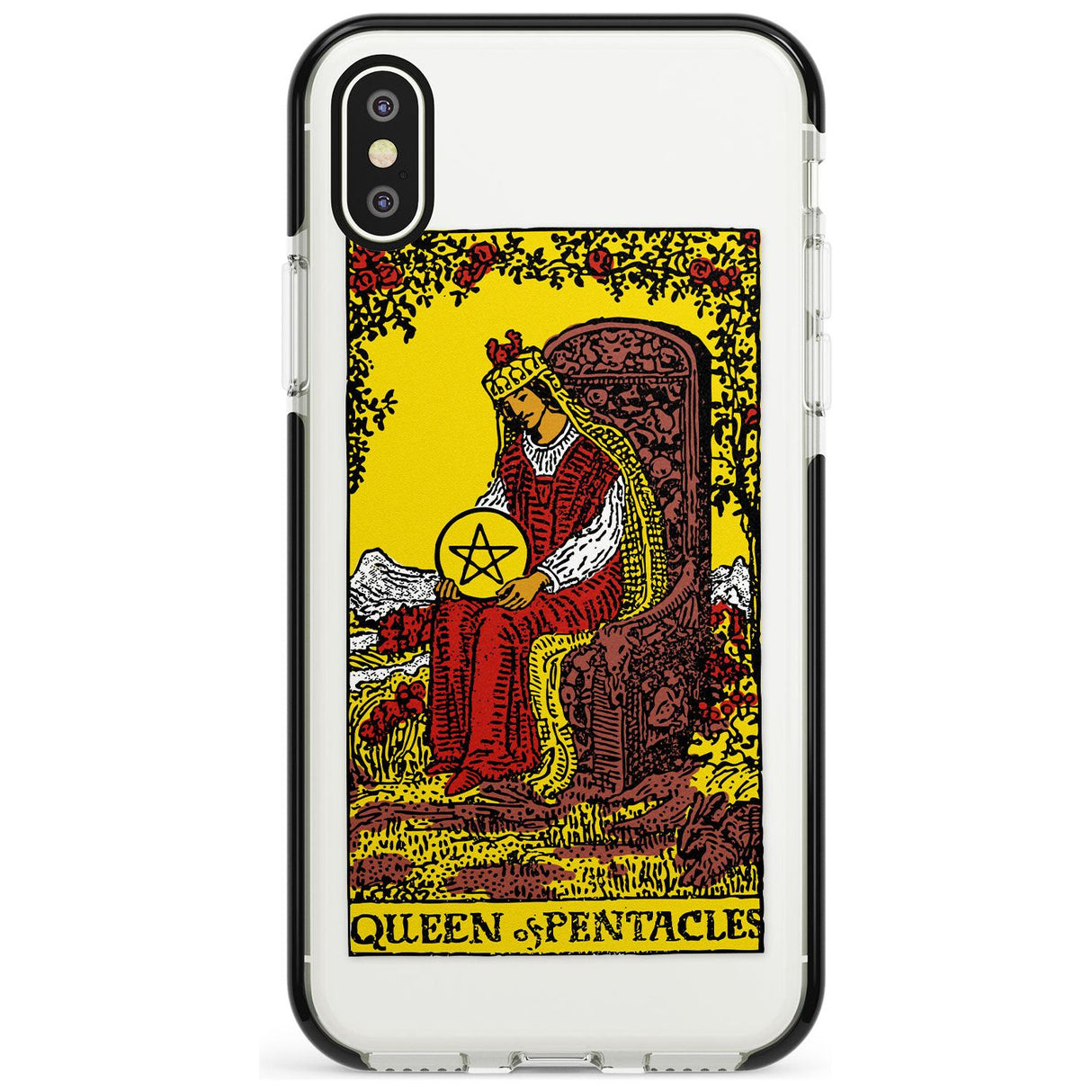 Queen of Pentacles Tarot Card - Colour Pink Fade Impact Phone Case for iPhone X XS Max XR