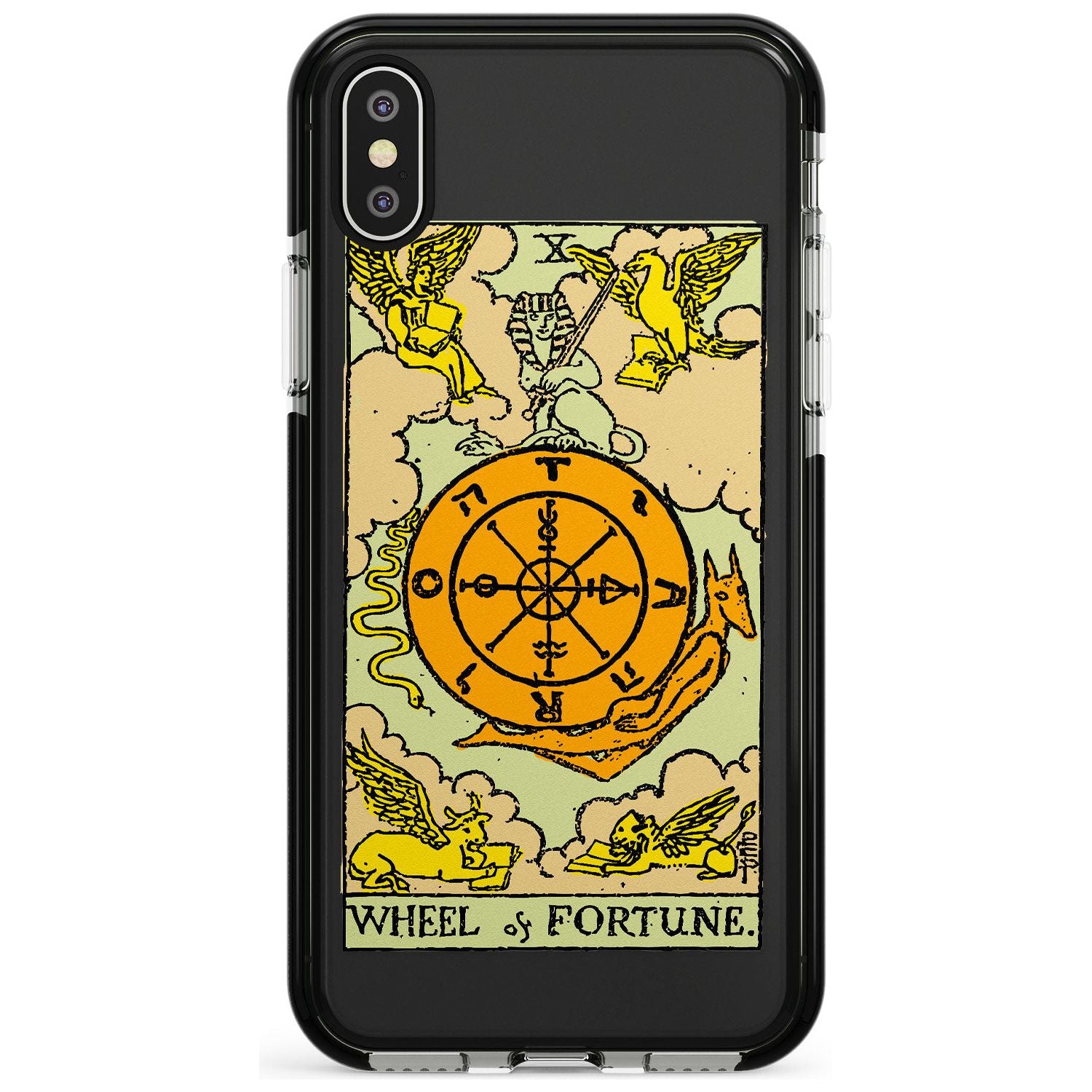Wheel of Fortune Tarot Card - Colour Pink Fade Impact Phone Case for iPhone X XS Max XR