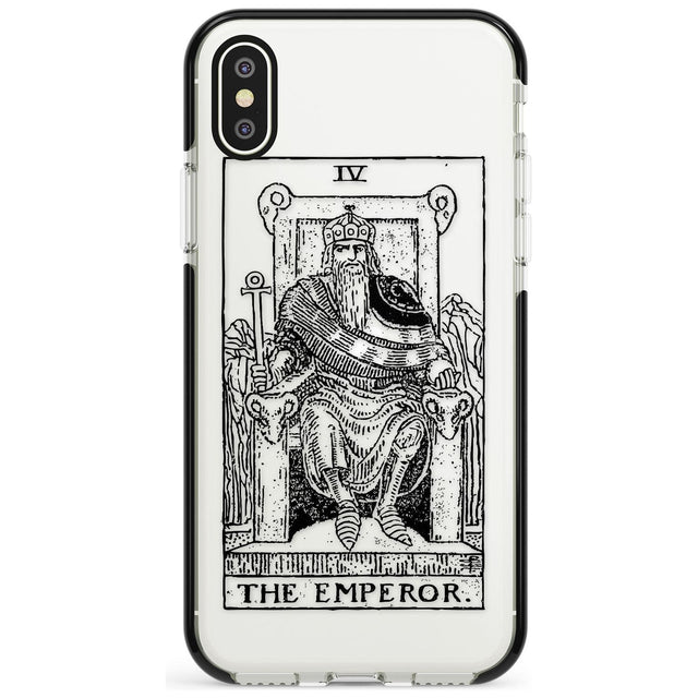 The Emperor Tarot Card - Transparent Pink Fade Impact Phone Case for iPhone X XS Max XR