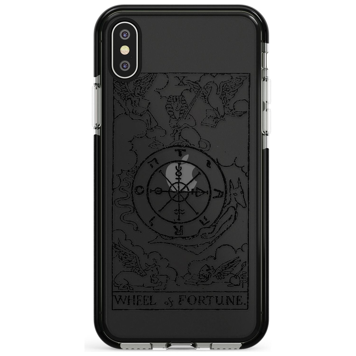 Wheel of Fortune Tarot Card - Transparent Pink Fade Impact Phone Case for iPhone X XS Max XR