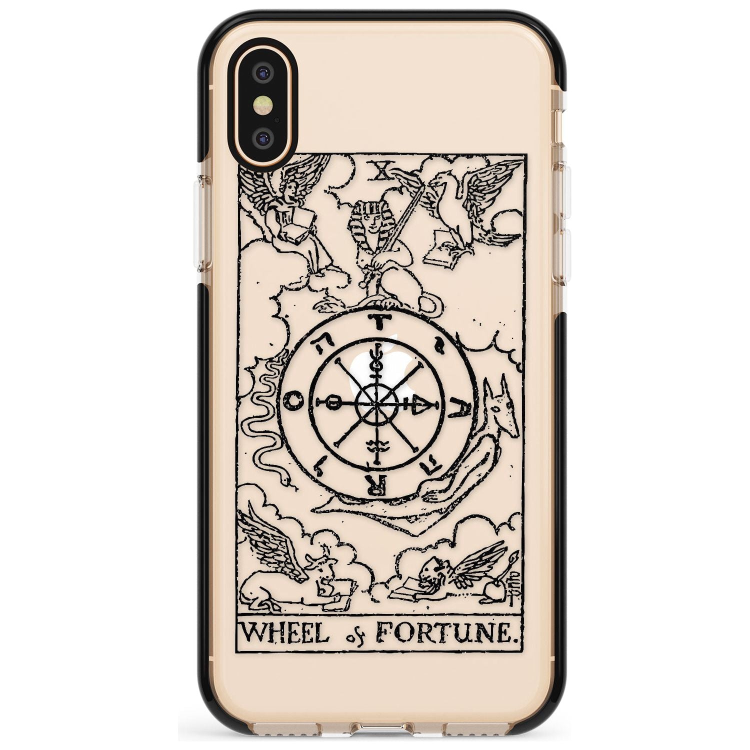Wheel of Fortune Tarot Card - Transparent Pink Fade Impact Phone Case for iPhone X XS Max XR