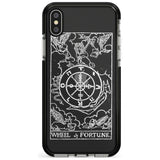 Wheel of Fortune Tarot Card - White Transparent Pink Fade Impact Phone Case for iPhone X XS Max XR